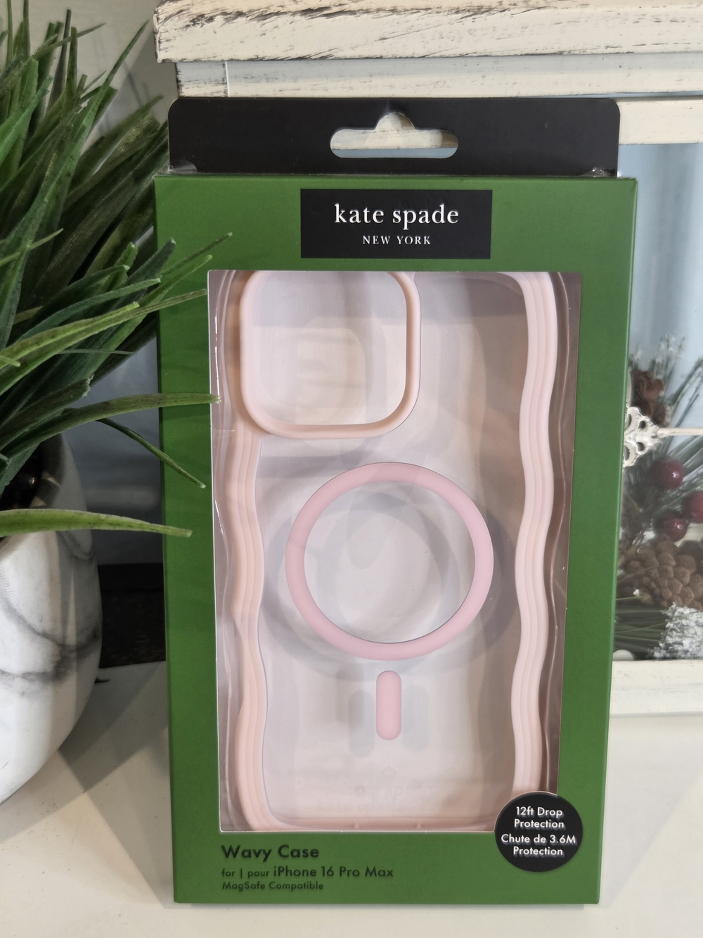 Kate Spade NY Pink Wavy iPhone 16 Pro Max Case